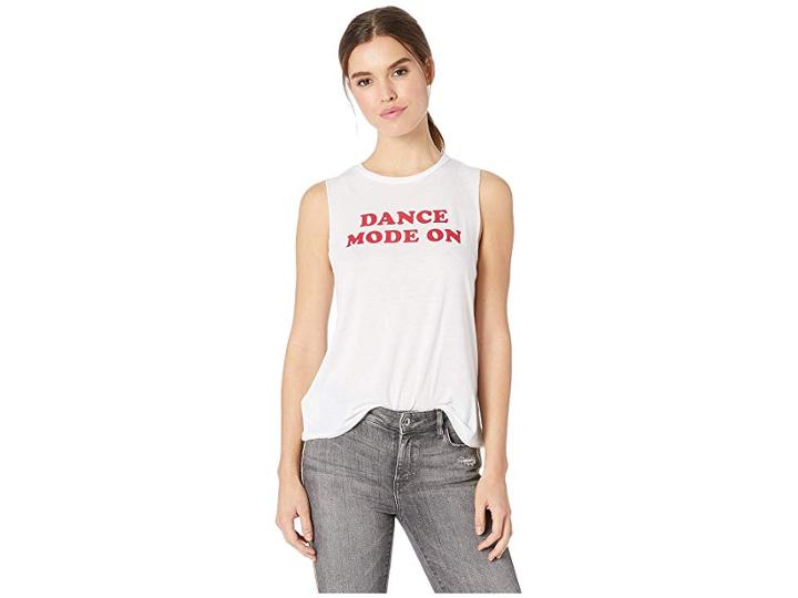 Bcbgeneration Muscle Tee Tank Top (optic White) Women's Sleeveless