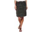 Xcvi Double Shirred Panel Knee Length Skirt (moonrock) Women's Skirt