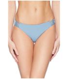 Roxy Solid Softly Love Reversible 70's Bottoms (blue Shadow) Women's Swimwear