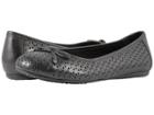 Softwalk Napa Laser (black Laser Cut Leather) Women's Flat Shoes