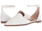 Nine West Oriona D'orsay Flat (white Leather) Women's Shoes
