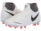 Nike Kids Jr Phantom Vision Academy Df Fg/mg Soccer (little Kid/big Kid) (wolf Grey/metallic Dark Grey/dark Grey) Kids Shoes