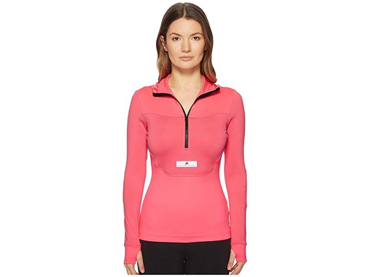 Adidas By Stella Mccartney Run Hooded Long Sleeve Cg0136 (solar Pink) Women's Clothing