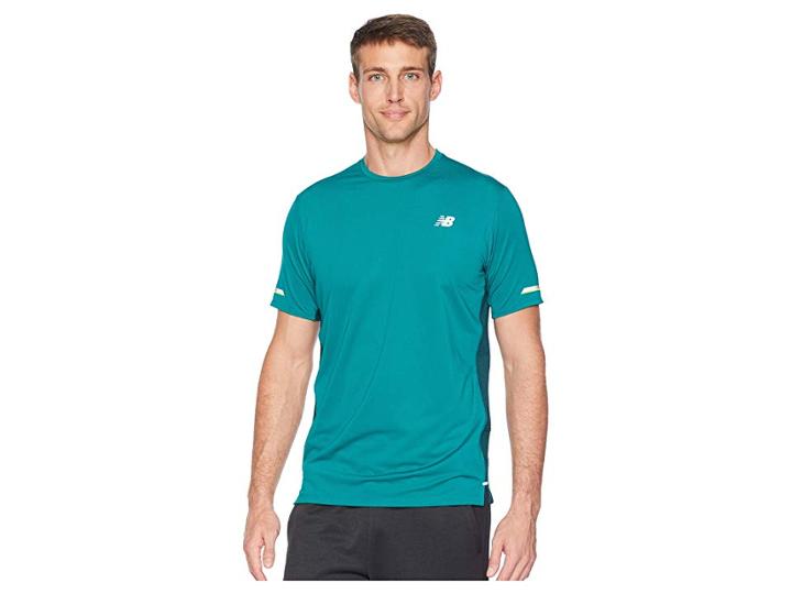 New Balance Nb Ice 2.0 Short Sleeve (juniper) Men's Short Sleeve Pullover