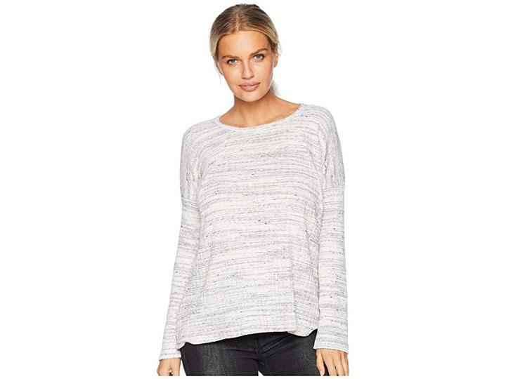 Karen Kane Ribbed Contrast Sweater (cream/black) Women's Sweater