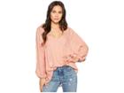 Amuse Society Cool Breeze Woven Top (desert Rose) Women's Clothing