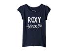 Roxy Kids Moid Sketch Day Tee (toddler/little Kids/big Kids) (dress Blues) Girl's T Shirt