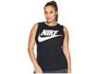 Nike Plus Size Essential Tank Top Muscle Hbr Extended (black/black/white) Women's Sleeveless