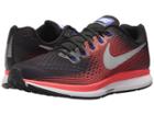 Nike Air Zoom Pegasus 34 (black/metallic Silver/bright Crimson) Men's Running Shoes