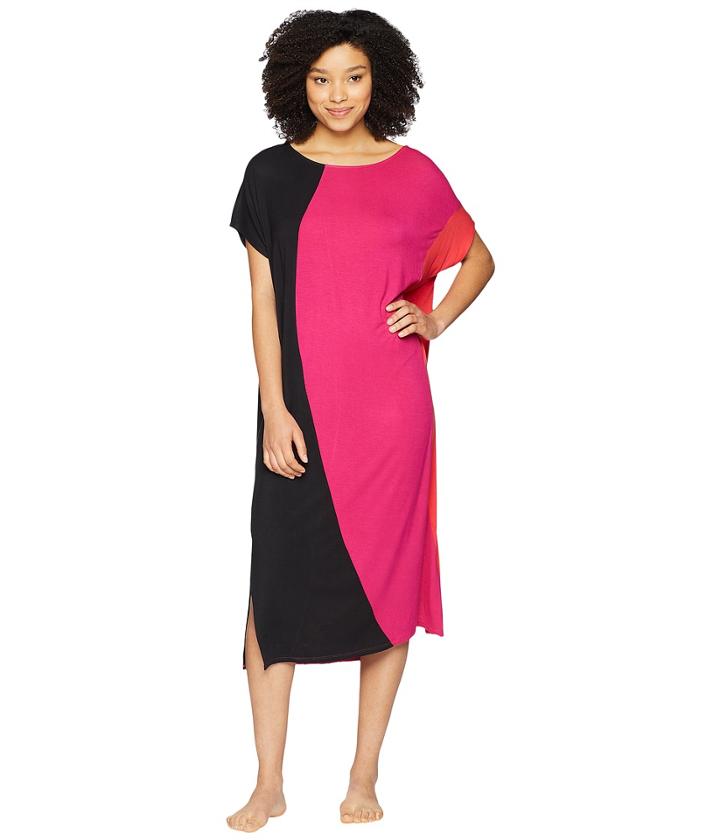 Donna Karan Color Block Caftan (calypso) Women's Clothing