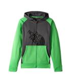 The North Face Kids Surgent Full Zip Hoodie (little Kids/big Kids) (graphite Grey/krypton Green (prior Season)) Boy's Sweatshirt