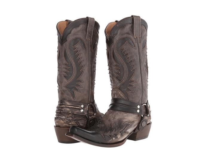 Stetson Snip Toe Harness W/ Bleach Boot (brown) Cowboy Boots