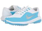 Nike Golf Lunar Control Vapor 2 (white/metallic Silver/blue Fury) Women's Golf Shoes