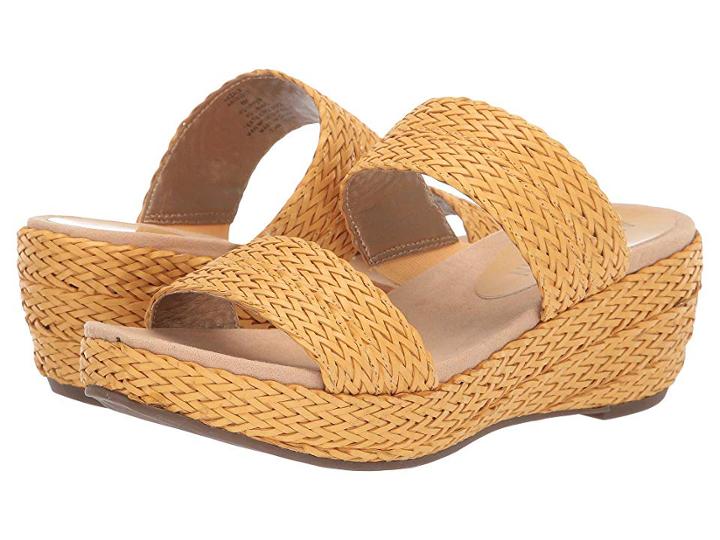 Anne Klein Zala Platform Sandal (light Yellow) Women's Shoes
