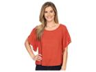 Prana Emmi Top (clay) Women's Short Sleeve Pullover