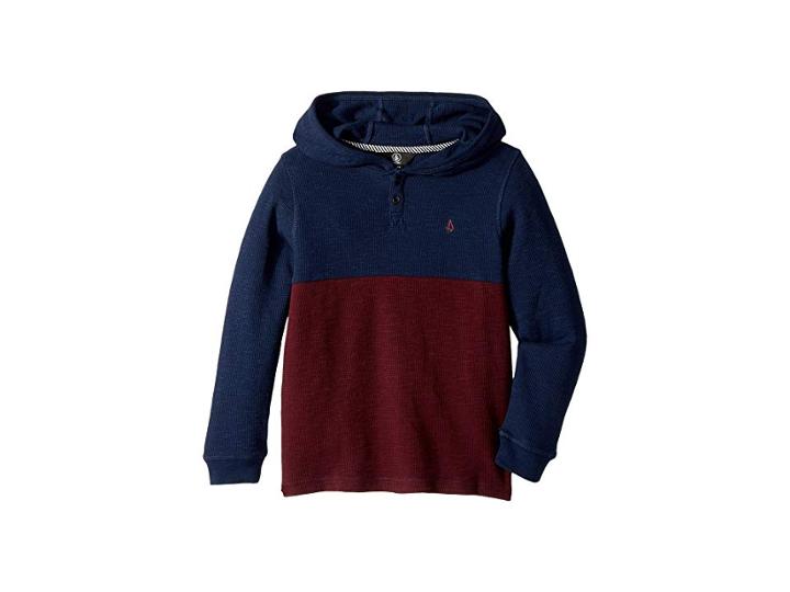 Volcom Kids Murphy Thermal Hoodie (toddler/little Kids) (navy) Boy's Sweatshirt