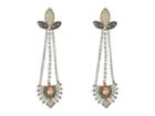Guess Stone Linear Earrings (silver/peach/crystal/black Diamond) Earring