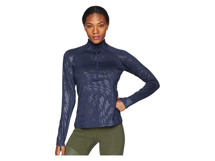 Nike Pro Warm 1/2 Zip (obsidian/black) Women's Long Sleeve Pullover