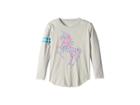 Chaser Kids Super Soft Long Sleeve Heart Filled Unicorn Tee (little Kids/big Kids) (misty) Girl's Long Sleeve Pullover