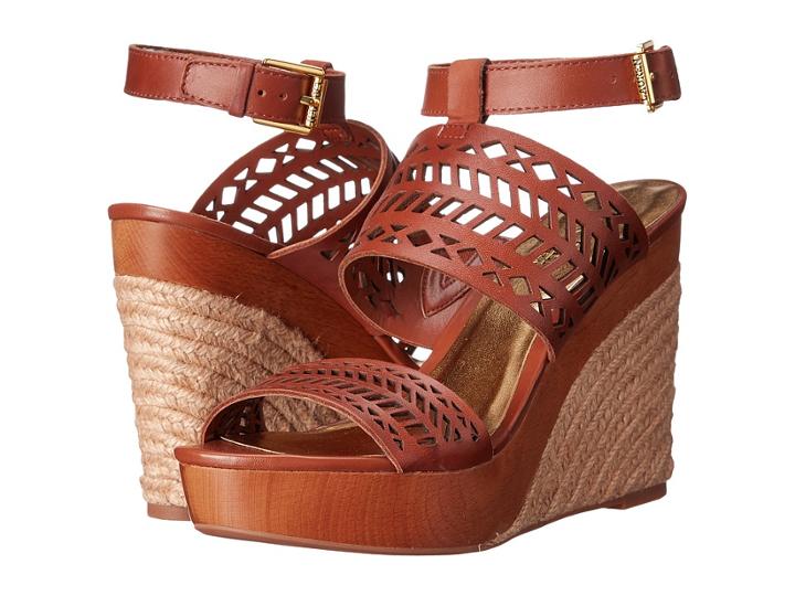 Lauren Ralph Lauren Georgina (polo Tan Soft Burnished Calf) Women's Wedge Shoes