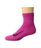 Nike Elite Cushion Quarter Running Socks (lethal Pink/black) Quarter Length Socks Shoes