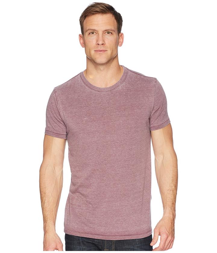 Lucky Brand Venice Burnout Crew Neck Tee (port Royale) Men's Clothing