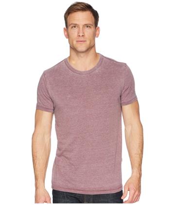Lucky Brand Venice Burnout Crew Neck Tee (port Royale) Men's Clothing
