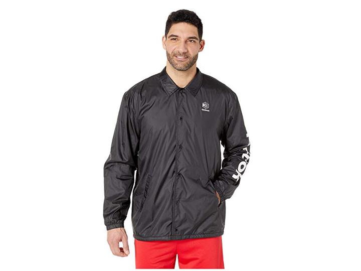 Reebok Classics Graphic Windbreaker (black) Men's Coat