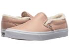 Vans Classic Slip-ontm ((leather) Mahogany Rose/true White) Skate Shoes