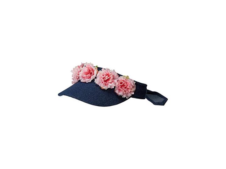 Betsey Johnson Garden Party Visor (denim) Casual Visor