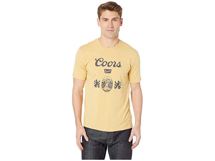 Brixton Hops Short Sleeve Premium Tee (buff/navy) Men's T Shirt