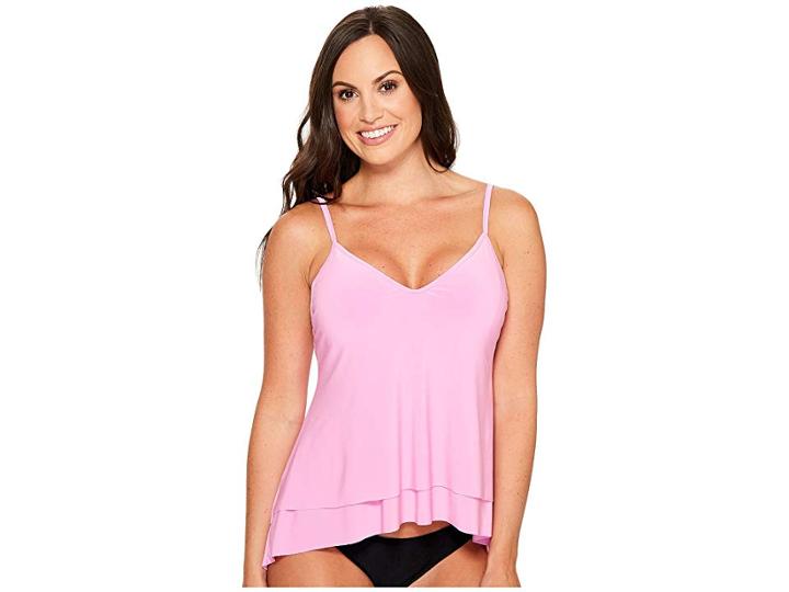 Magicsuit Solid Jolene Tankini Top (pink) Women's Swimwear