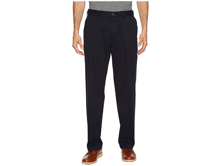 Dockers Comfort Khaki Stretch Relaxed Fit Flat Front (dockers Navy) Men's Casual Pants