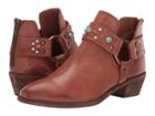 Frye Ray Stone Harness Back Zip (cognac Waxed Pull Up) Women's Shoes