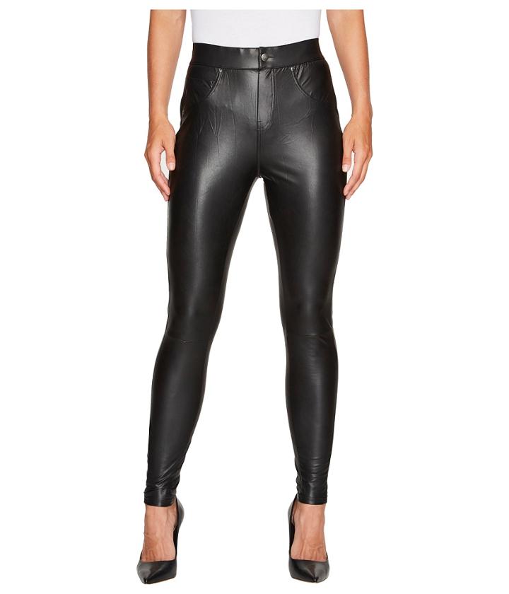 Hue Leatherette Curvy Leggings (black) Women's Casual Pants