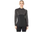 Nike Pro Warm Long Sleeve Champagne Top (black/metallic Silver) Women's Workout