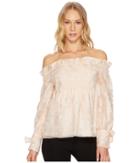 Rebecca Taylor Os Floral Organza Top (parfait) Women's Blouse