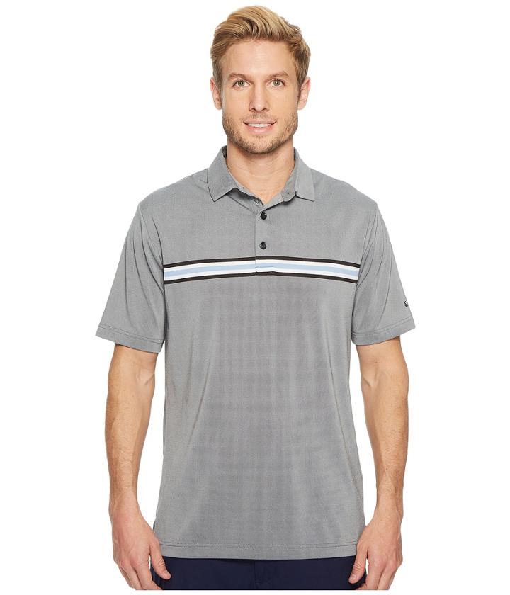 Callaway Oxford Engineered Chest Stripe Polo (caviar) Men's Clothing