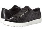 Ecco Soft 7 Quilted Tie (black/black) Women's Lace Up Casual Shoes