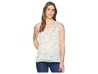 Lucky Brand Floral Printed Tank Top (grey Multi) Women's Clothing