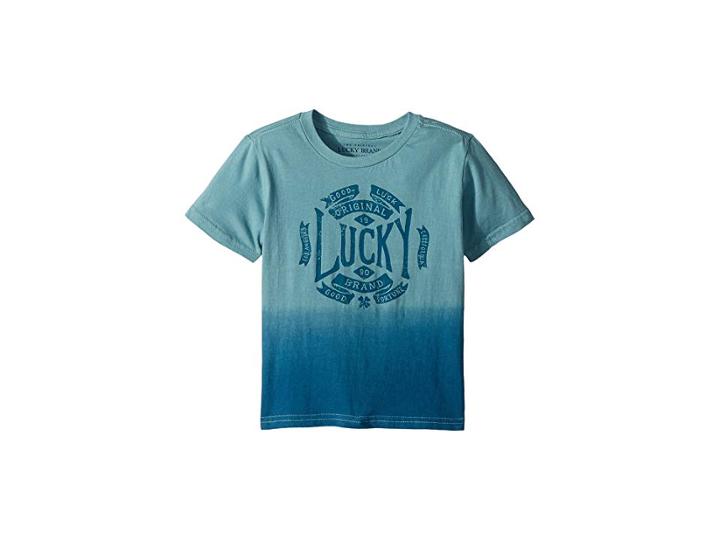 Lucky Brand Kids Short Sleeve Graphic Tee (toddler) (mineral Blue 1) Boy's T Shirt
