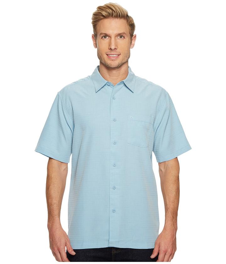 Quiksilver Waterman Centinela 4 Short Sleeve Shirt (misty Blue) Men's T Shirt