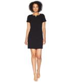 Tahari By Asl Short Sleeve Sheath Dress (black) Women's Dress