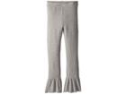 Chaser Kids Extra Soft Peplum Flare Pants (big Kids) (heather Grey) Girl's Casual Pants