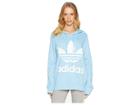 Adidas Originals Trefoil Hoodie (clear Blue) Women's Long Sleeve Pullover