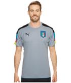 Puma Figc Italia Goalkeeper Short Sleeve Shirt (blue Fog/black) Men's Short Sleeve Pullover