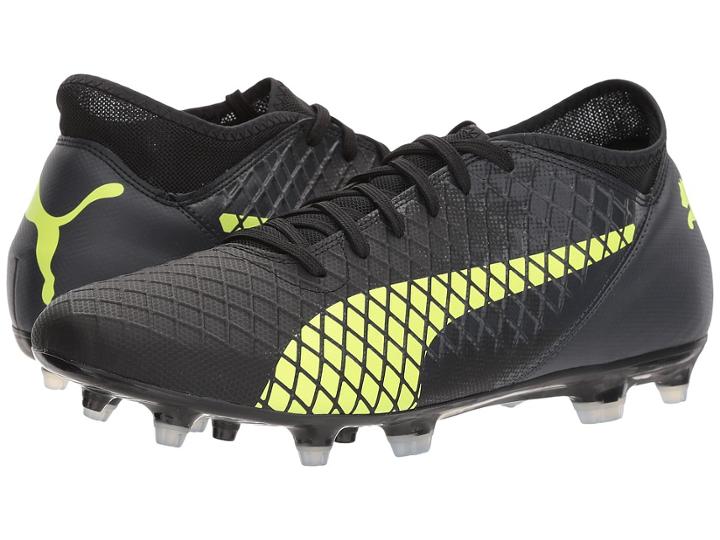 Puma Future 18.4 Fg/ag (puma Black/fizzy Yellow/asphalt) Men's Soccer Shoes