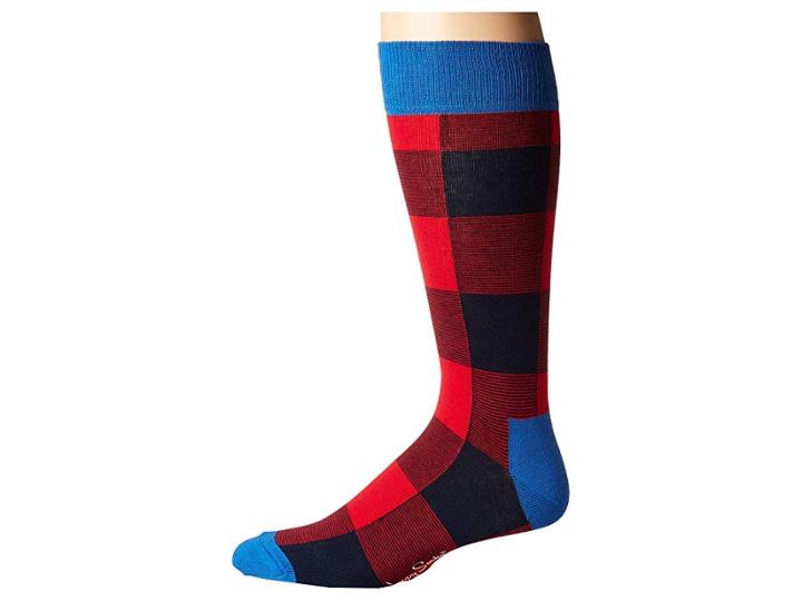Happy Socks Lumberjack Socks (red/navy) Men's Crew Cut Socks Shoes