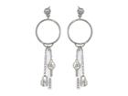 Guess Charmy Hoop Post Earrings (blue/silver) Earring