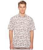 Eleventy Oversized Flower Print Shirt (brown/blue) Men's T Shirt
